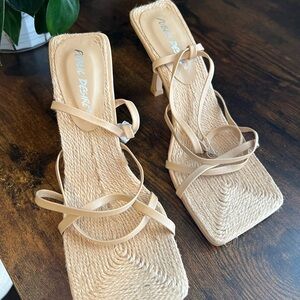 🆕✨ Public Desire Beige Strappy Sandals